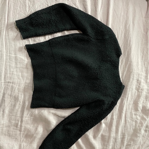 Black thick acrylic blend cardigan - s/m - Picture 3 of 4